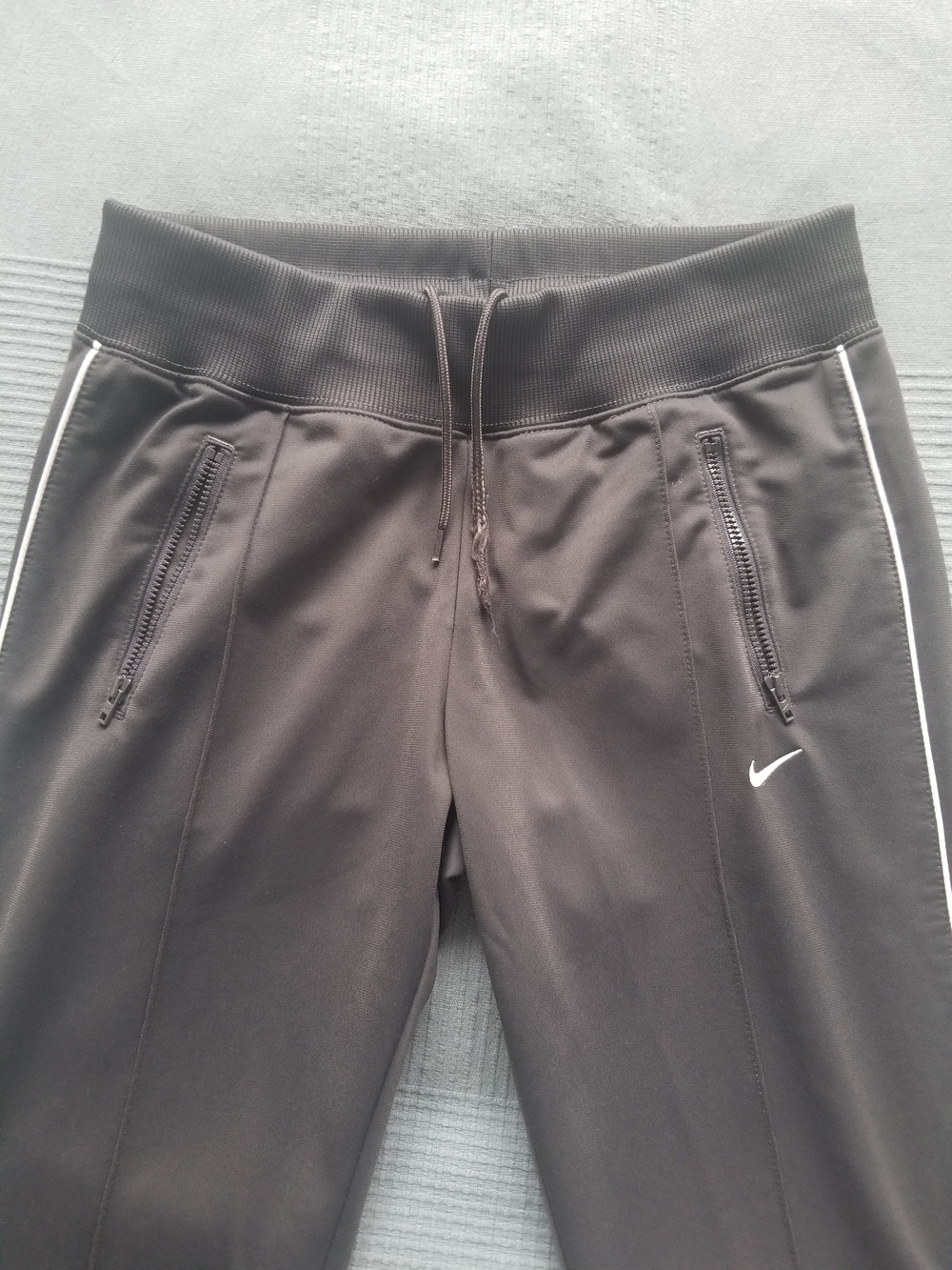 Nike Petite Black Joggers with White Piping